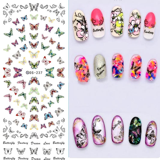 Butterfly Nail Water Decals