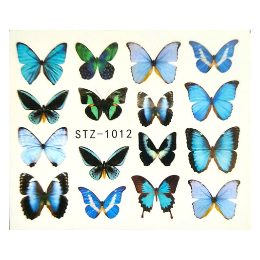 Big Blue Butterfly Water Decals