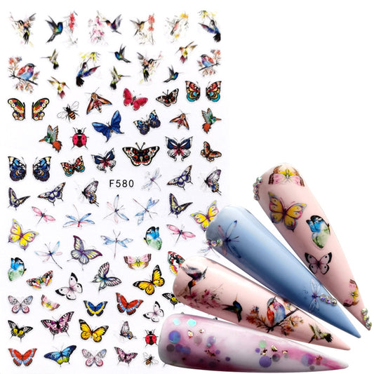 Butterfly, Dragonfly + Humming-Bird Stickers