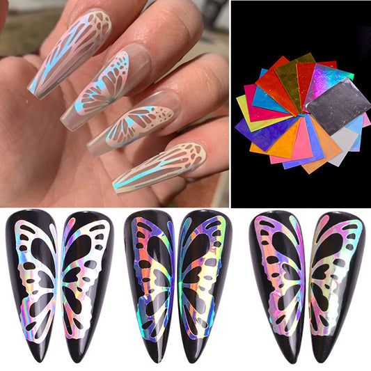 Holographic Butterfly Nail Stickers x 4