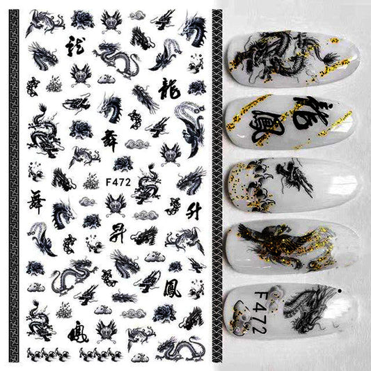 Chinese Dragons Nail Stickers