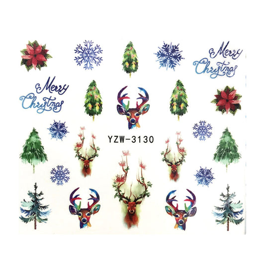 Christmas Deer + Tree Nail Decals