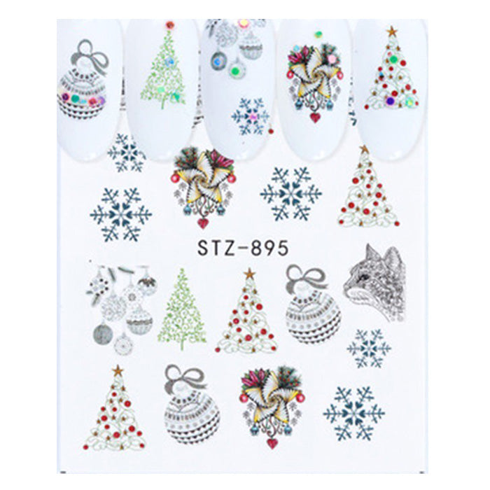 Christmas Water Decals, Trees, Baubles + Snowflakes