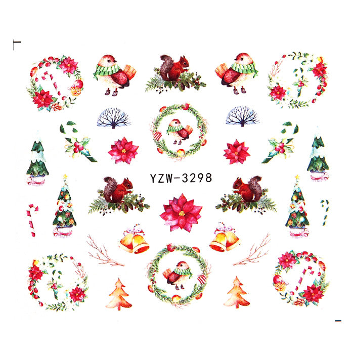 Christmas Partridge + Wreath Decals