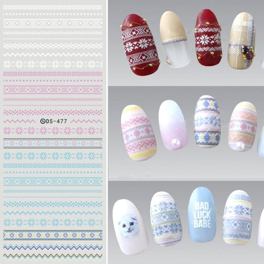 Christmas Jumper Nail Water Decals