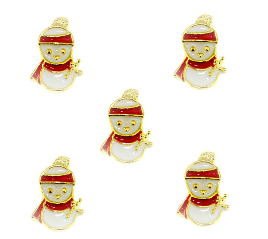 Xmas Snowman Nail Charm x 1