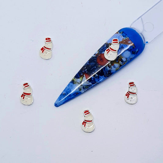 Christmas Snowman Nail Charms x 4