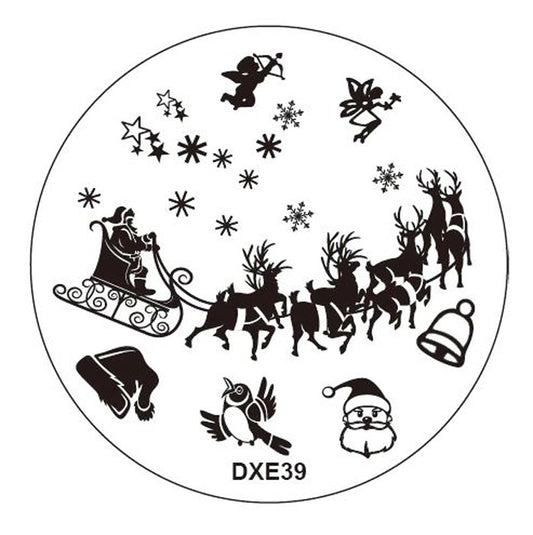 Santa's Sleigh Xmas Stamp Plate