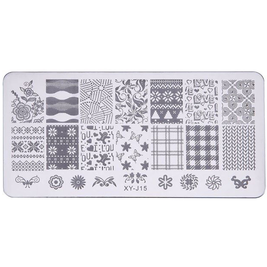 Steel Stamp Plate Christmas Love + Tartan