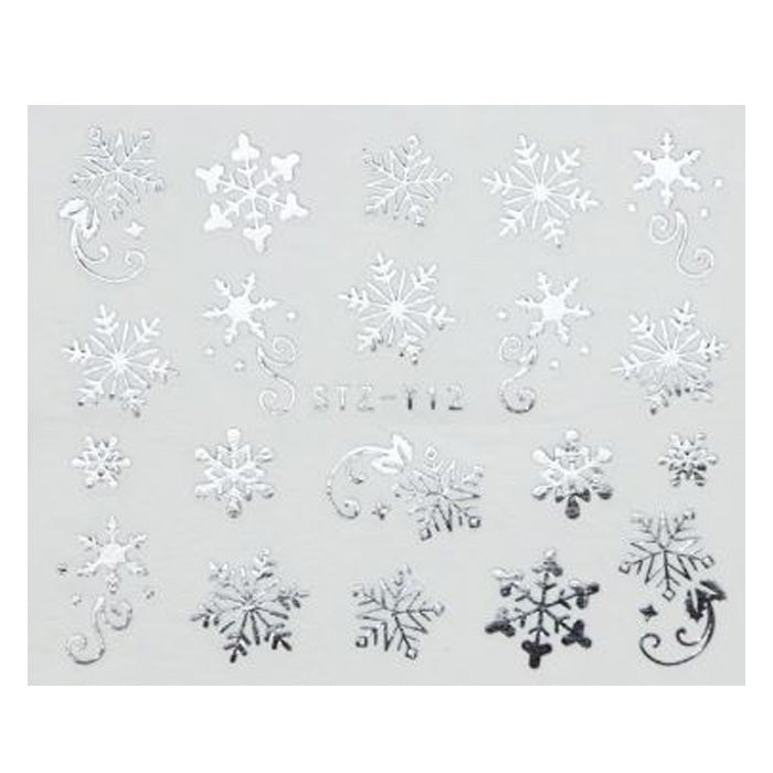 Gold or Silver Nail Art Christmas Decals