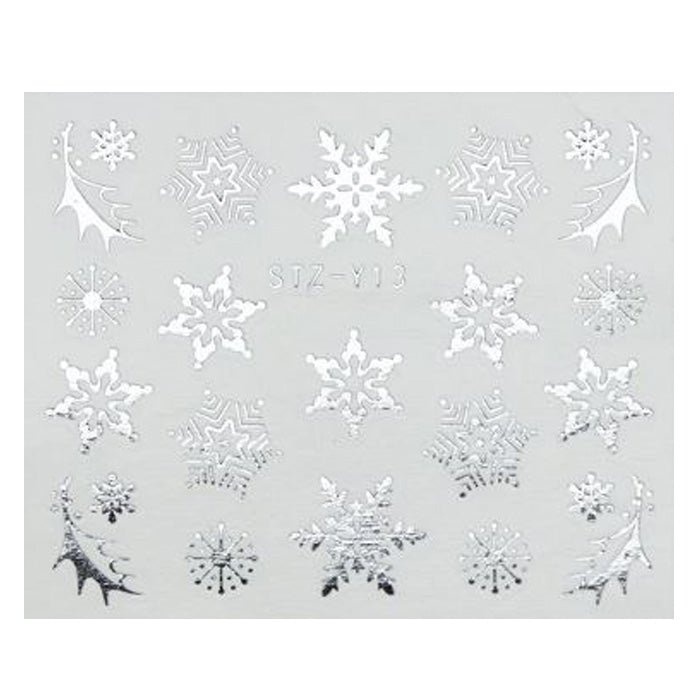 Gold or Silver Nail Art Christmas Decals