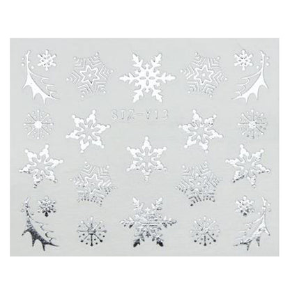 Gold or Silver Nail Art Christmas Decals