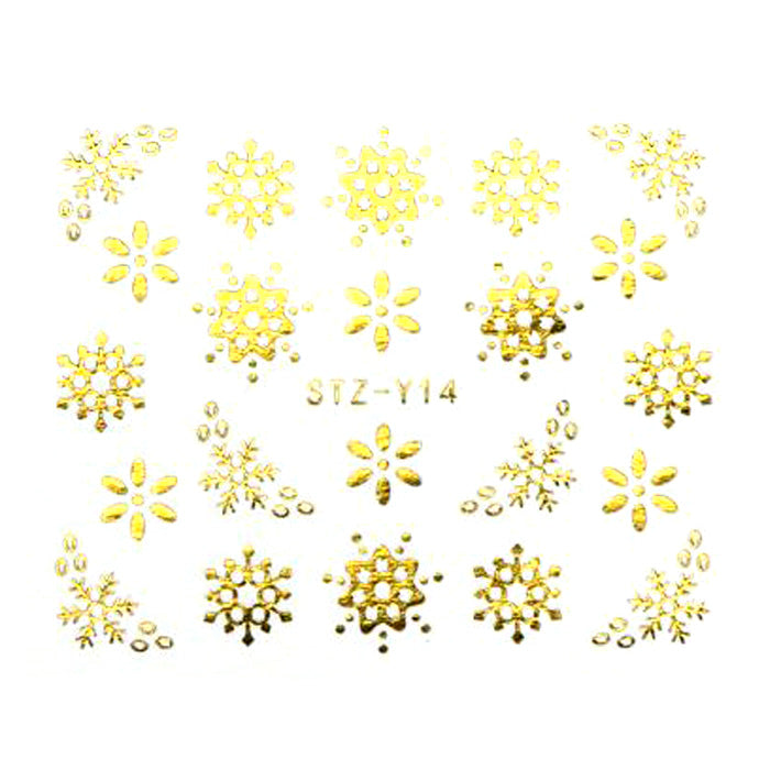 Gold or Silver Nail Art Christmas Decals