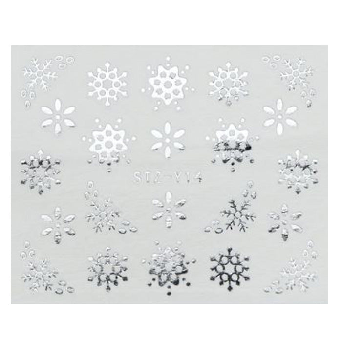 Gold or Silver Nail Art Christmas Decals