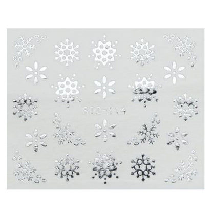 Gold or Silver Nail Art Christmas Decals