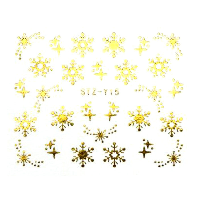 Gold or Silver Nail Art Christmas Decals