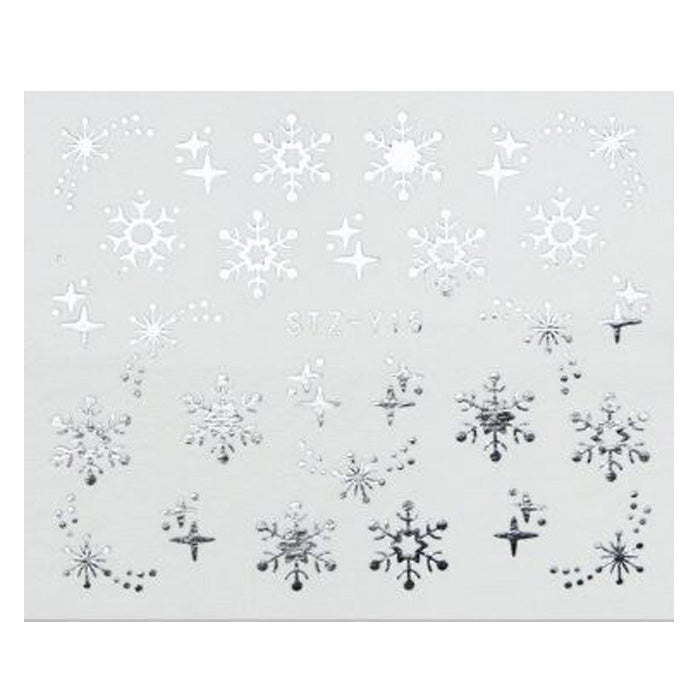 Gold or Silver Nail Art Christmas Decals