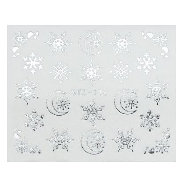 Gold or Silver Nail Art Christmas Decals