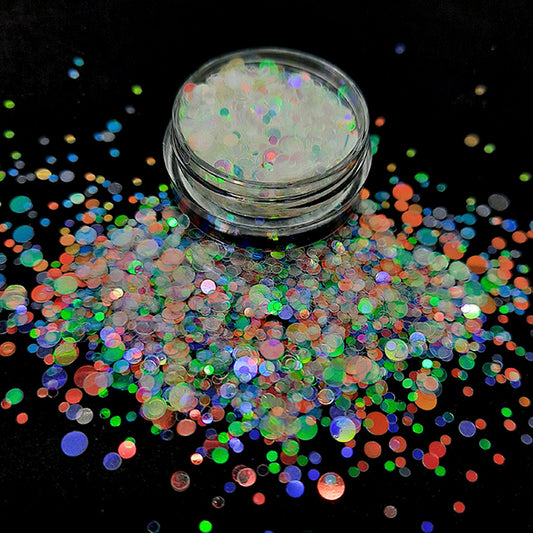 Clear Iridescent Dot Nail Glitter