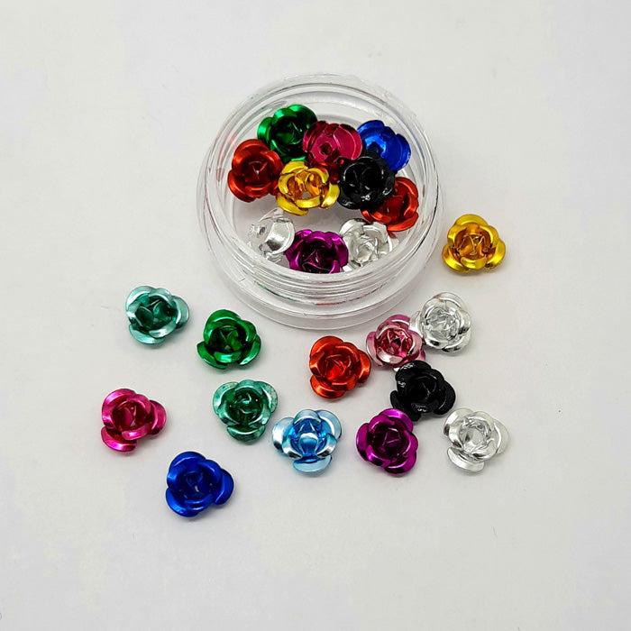 3D Aluminium Roses Nail Decoration