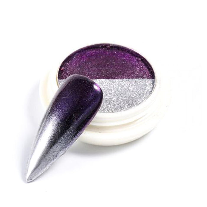 Solid Duo Chrome Nail Powder #4. These are fabulous pots of nail chromes, you get two different colours in a pot, and chrome nails are trending right now.