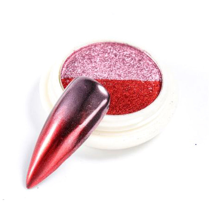 Solid Duo Chrome Nail Powder #5. These are fabulous pots of nail chromes, you get two different colours in a pot, and chrome nails are trending right now.