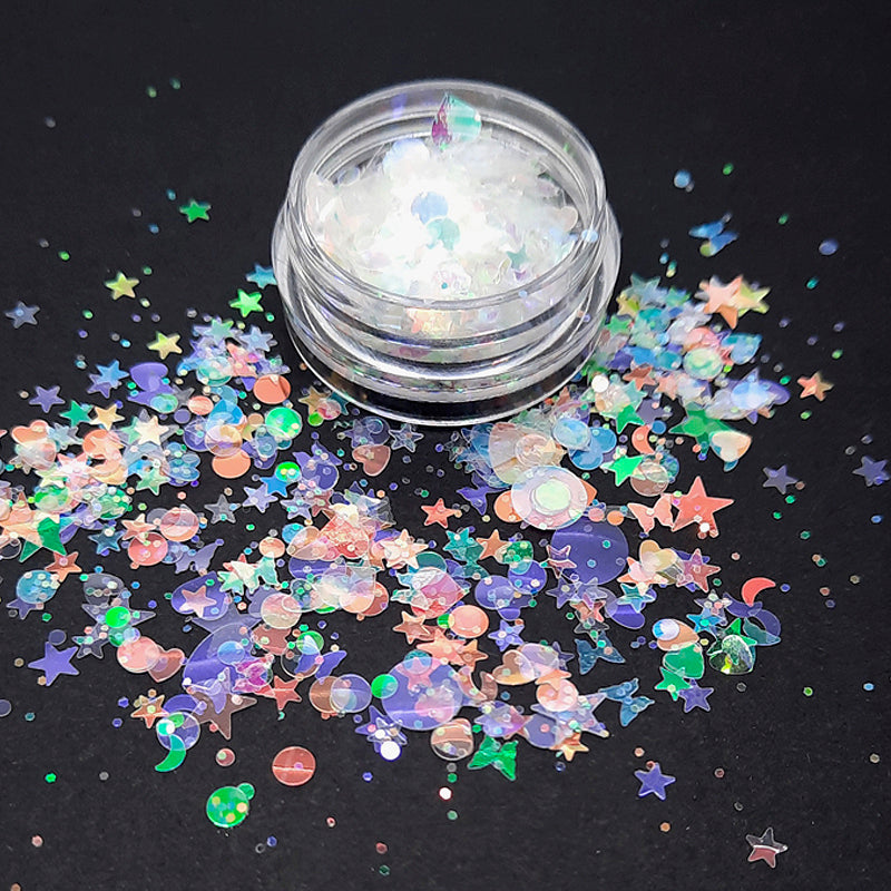 Iridescent Nail Glitter, Crackerjack