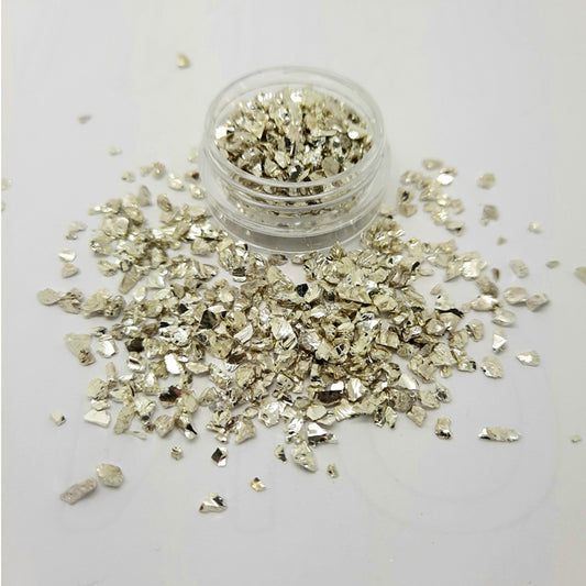 Crushed Glass Nail Art, Silver