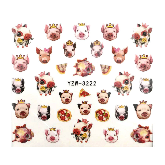 Cute Pigs Water Decals