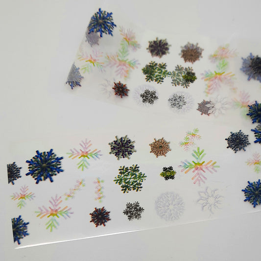 Christmas Foil, Colourful Snowflakes