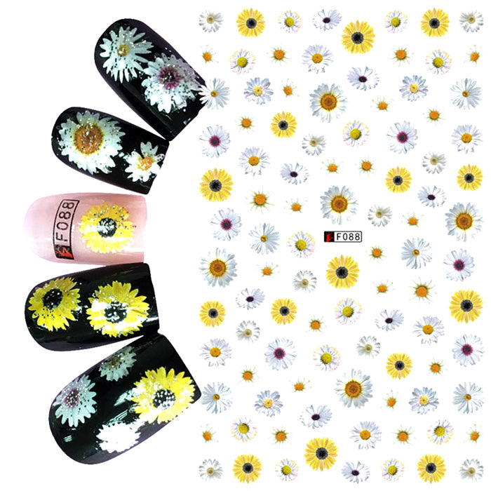 Autocollants pour ongles Daisy