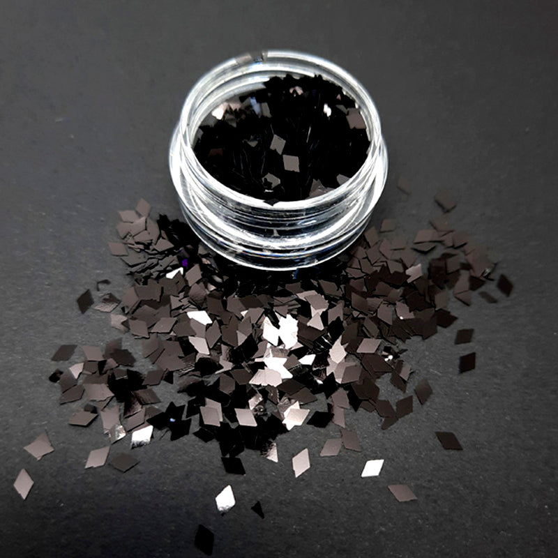 Paillettes pour ongles en diamant, noir