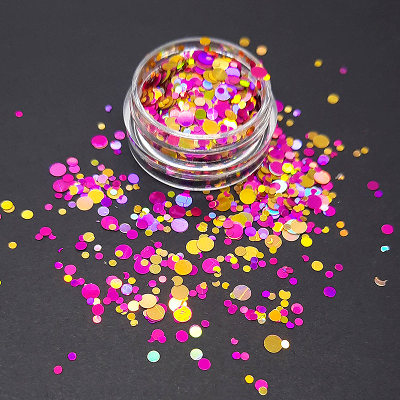 Round Sequins, Pink + Gold