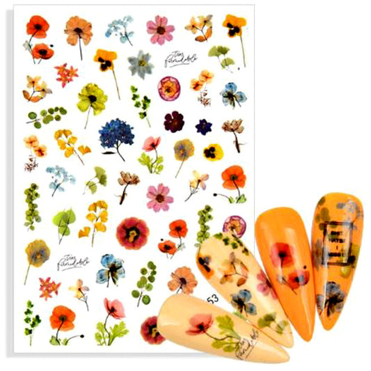 Dried Flowers Nail Stickers