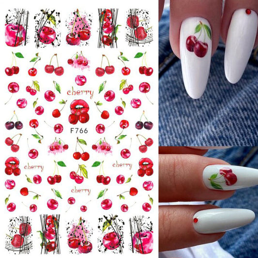 Cherry Lips Nail Stickers