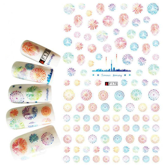 Self-Adhesive Firework Nail Stickers