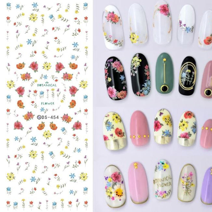 Pretty Flowers Nail Water Decals