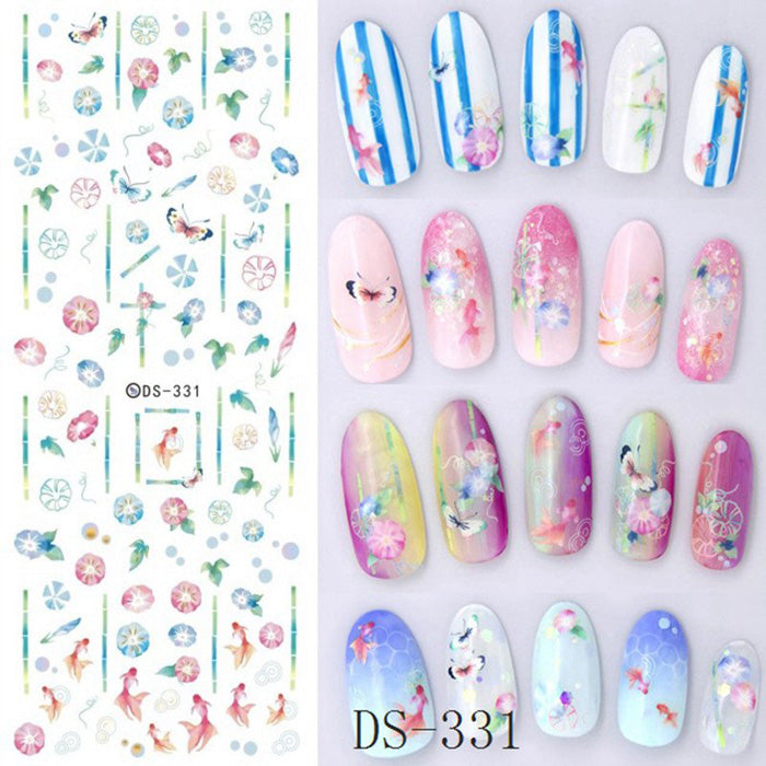 Flowers + Fish Nail Water Decals