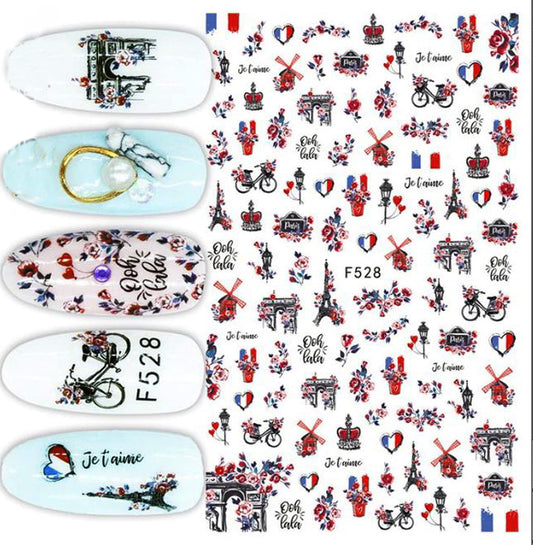 Love France Nail Stickers