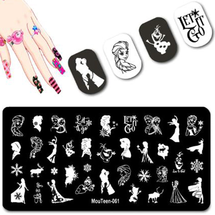 Let It Go Christmas Nail Stamping Plate