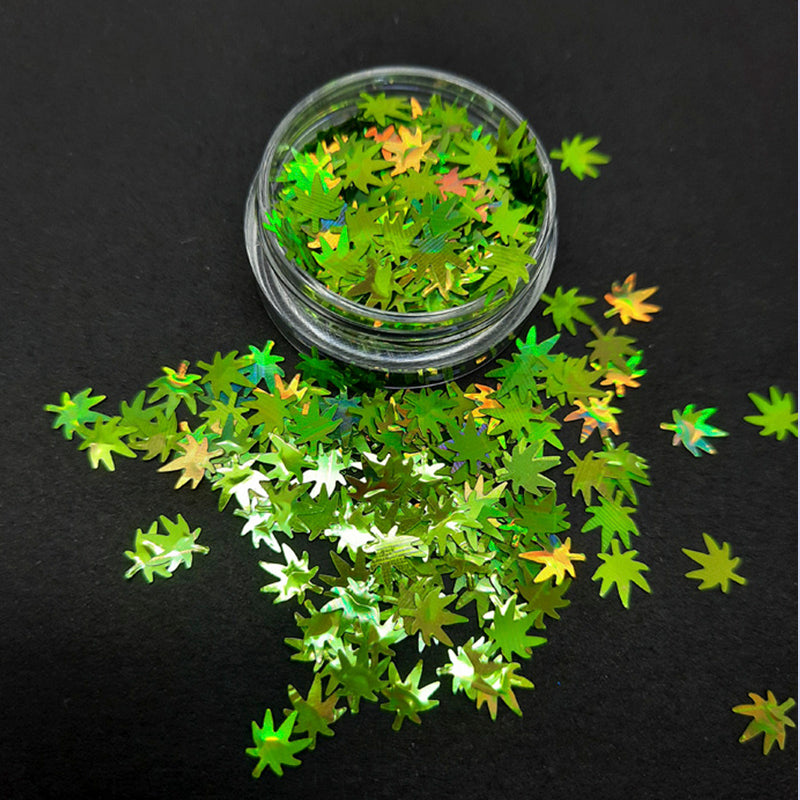 Cannabis Leaf Leaves Nail Glitter