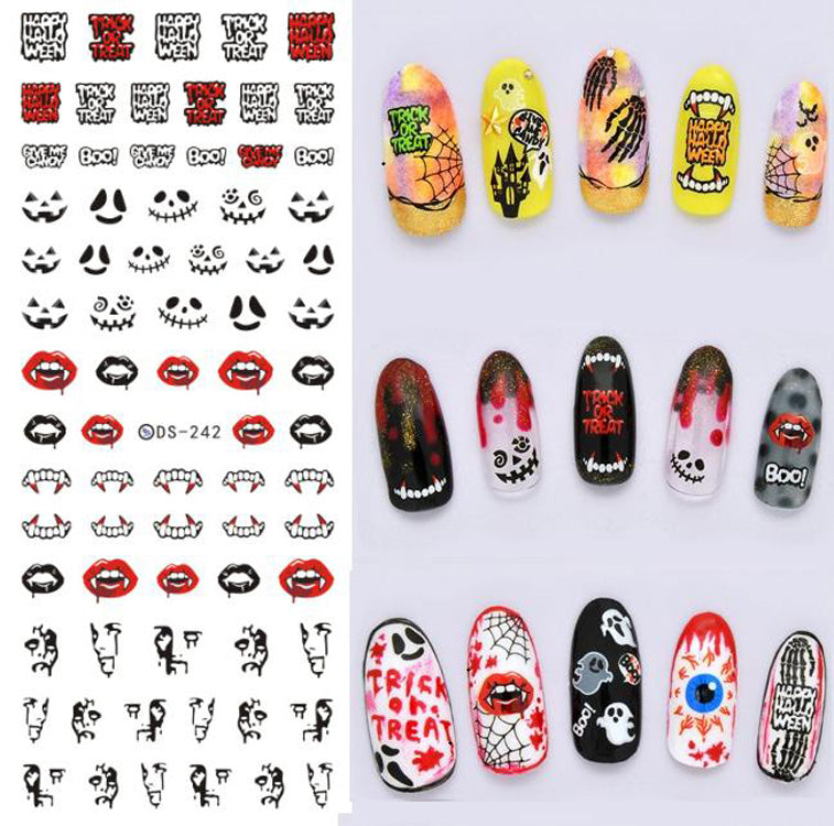 Halloween Nail Art Water Decals