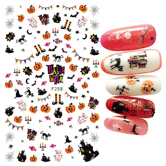 Halloween Stickers, Bats, Pumpkins + Cats