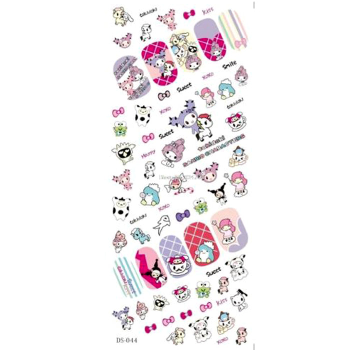 Kawaii Characters Nail Water Decals