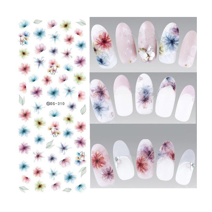 Flowers Nail-Water Decals