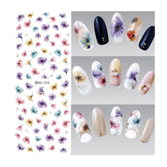 Flowers Nail Water Decals