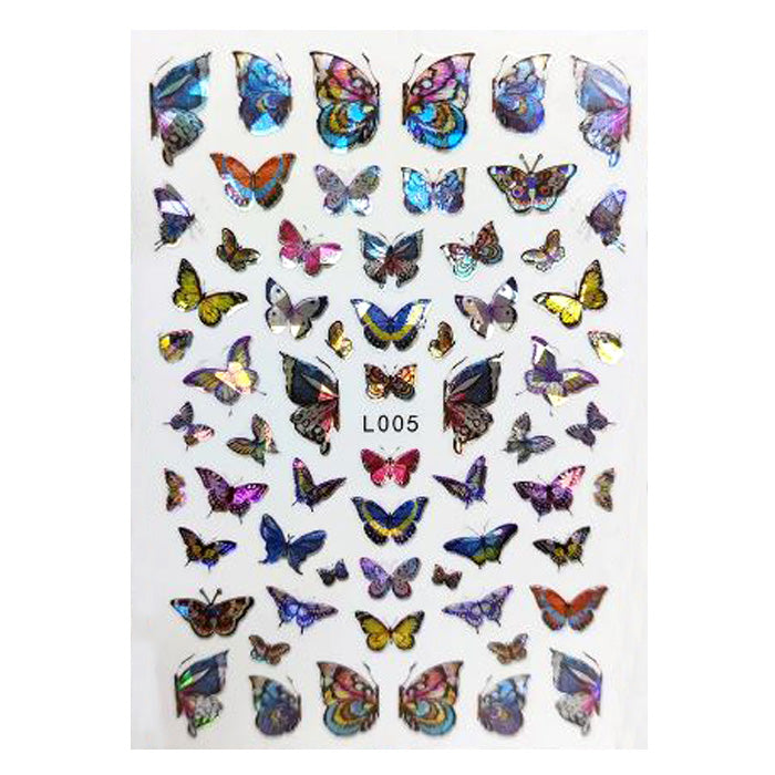 Butterfly Laser Nail Stickers L005