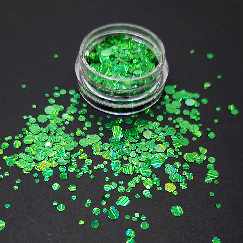 Paillettes holographiques pour ongles, vert