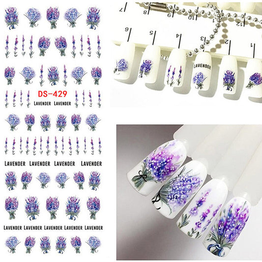 Lavender Nail Water Decals