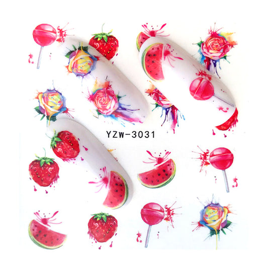 Lollipop + Fruit Nail Water Decals